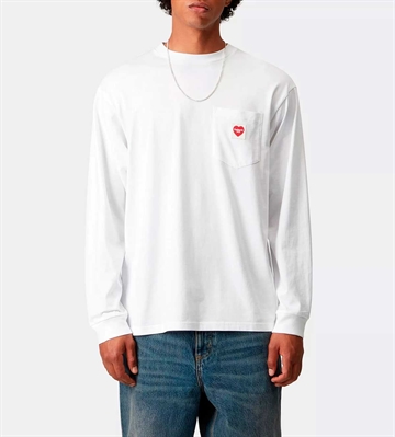 Carhartt WIP l/s Pocket Heart T-shirt White / Red